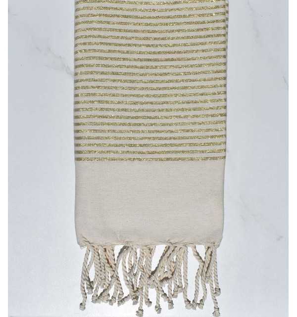 Fouta Lurex bianco sporco Fouta Tunisia - 2