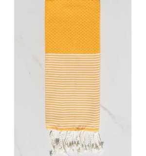 mini fouta nido d'ape Giallo Fouta Tunisia - 1