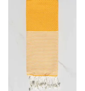 mini fouta nido d'ape Giallo Fouta Tunisia - 1