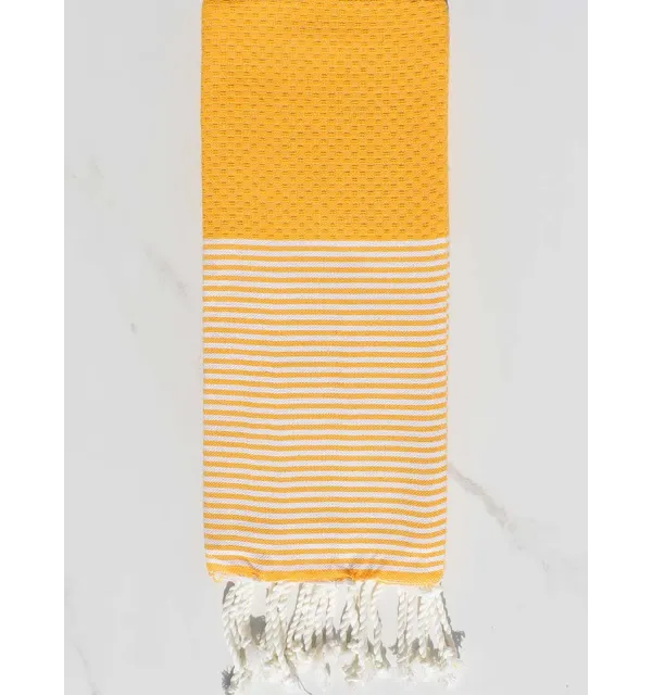 mini fouta nido d'ape Giallo Fouta Tunisia - 1