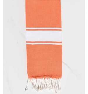 Telo mare per bambini corallo arancione Fouta Tunisia - 1