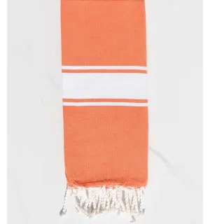 Telo mare per bambini corallo arancione Fouta Tunisia - 1