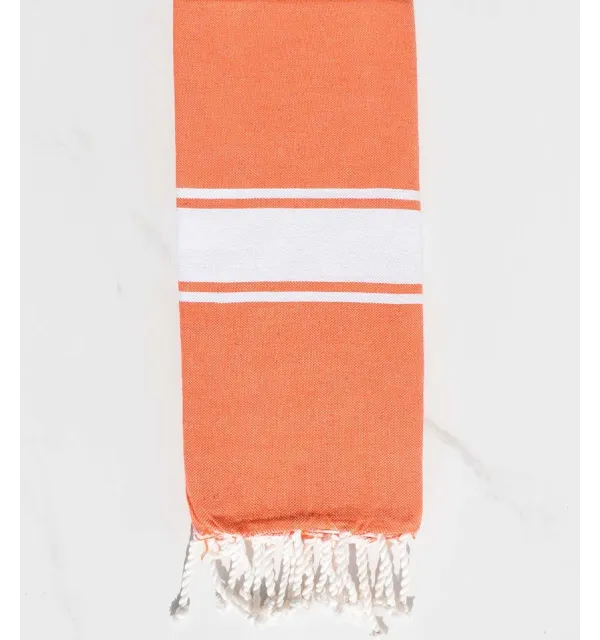 Telo mare per bambini corallo arancione Fouta Tunisia - 1