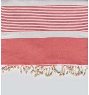 Grande fouta colore incarnato 2m * 2,85m Fouta Tunisia - 1 2