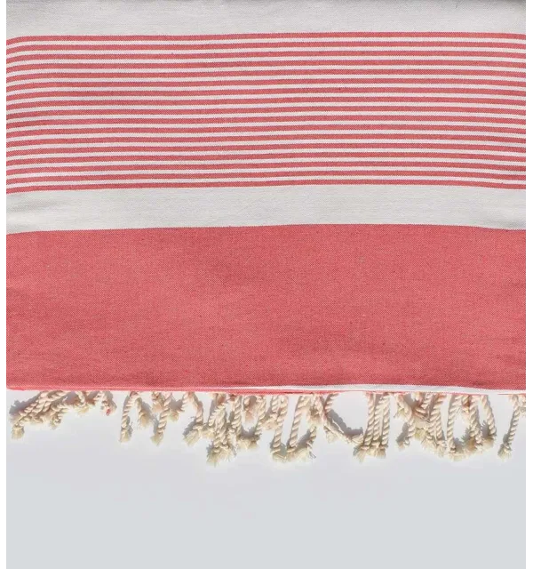 Grande fouta colore incarnato 2m * 2,85m Fouta Tunisia - 2