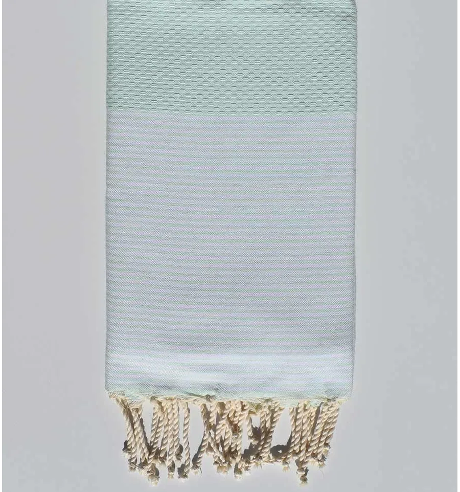 Fouta nid d'abeille turquoise très clair Fouta Tunisia - 1