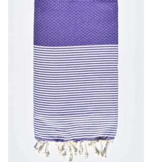 Fouta nido d'ape viola scura Fouta Tunisia - 1