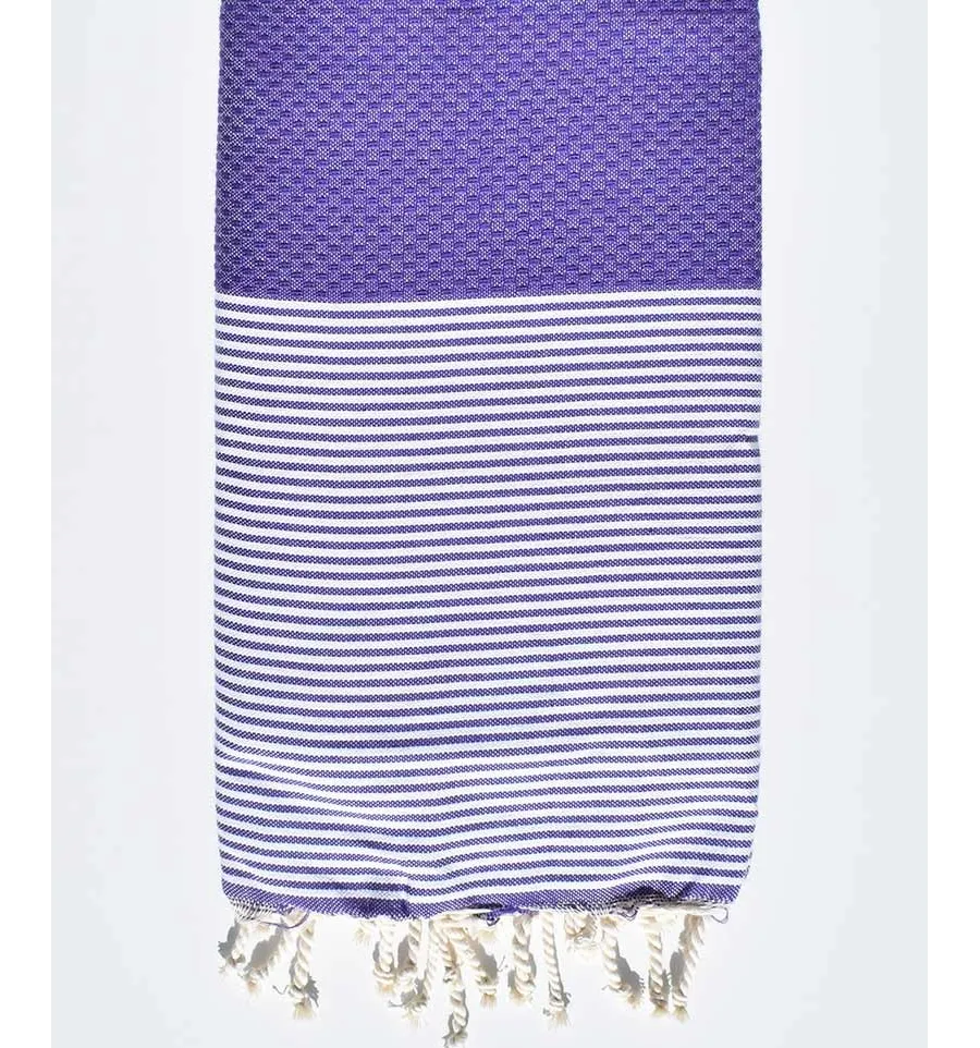 Fouta nido d'ape viola scura Fouta Tunisia - 1