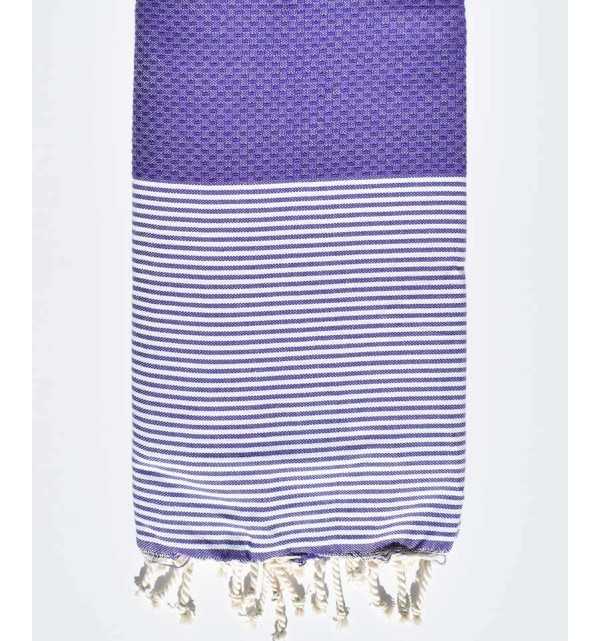 Fouta nido d'ape viola scura Fouta Tunisia - 1