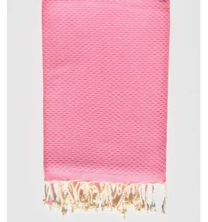 Fouta nido d'ape unita rosa Fouta Tunisia - 1