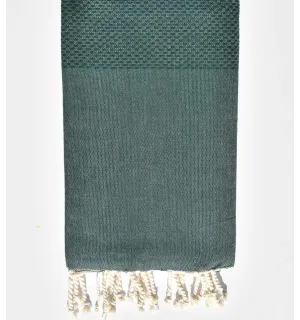 Fouta nido d'ape unita verde veronese Fouta Tunisia - 1