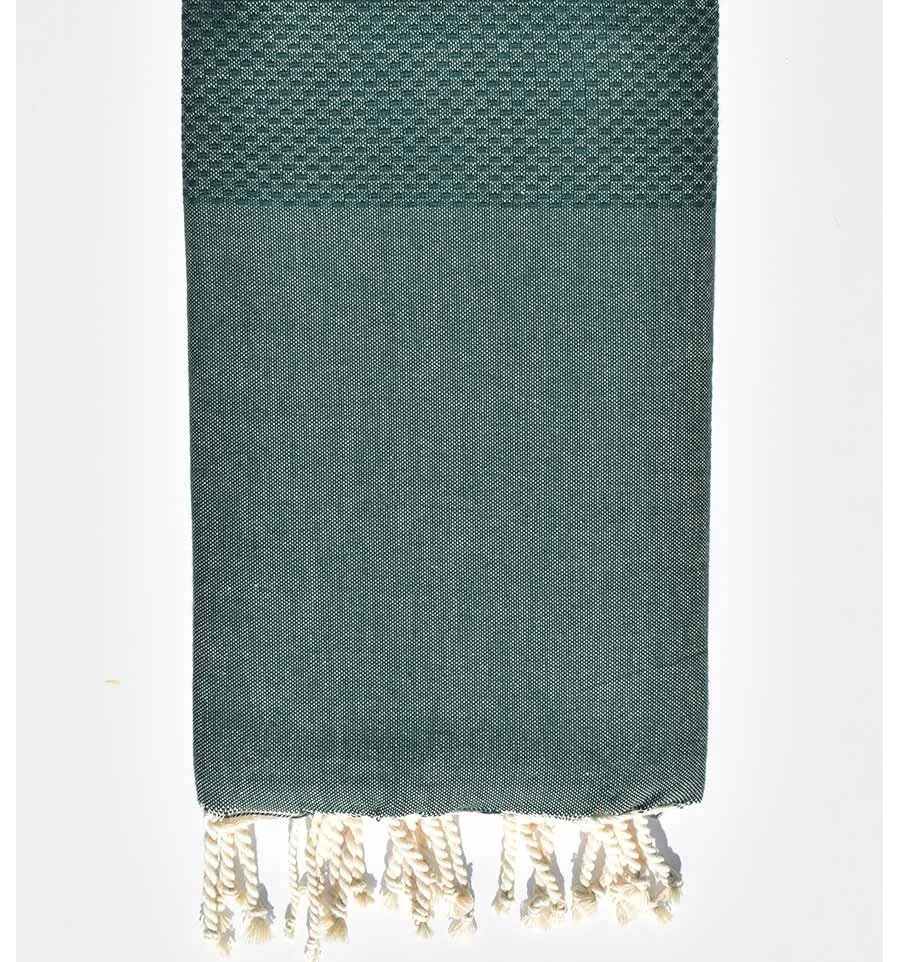 Fouta nido d'ape unita verde veronese Fouta Tunisia - 1