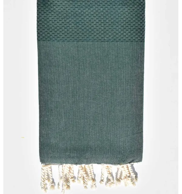 Fouta nido d'ape unita verde veronese Fouta Tunisia - 1