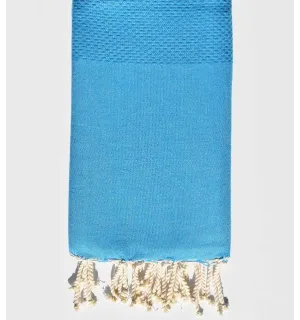 Fouta nido d'ape unita blu chiaro Fouta Tunisia - 1