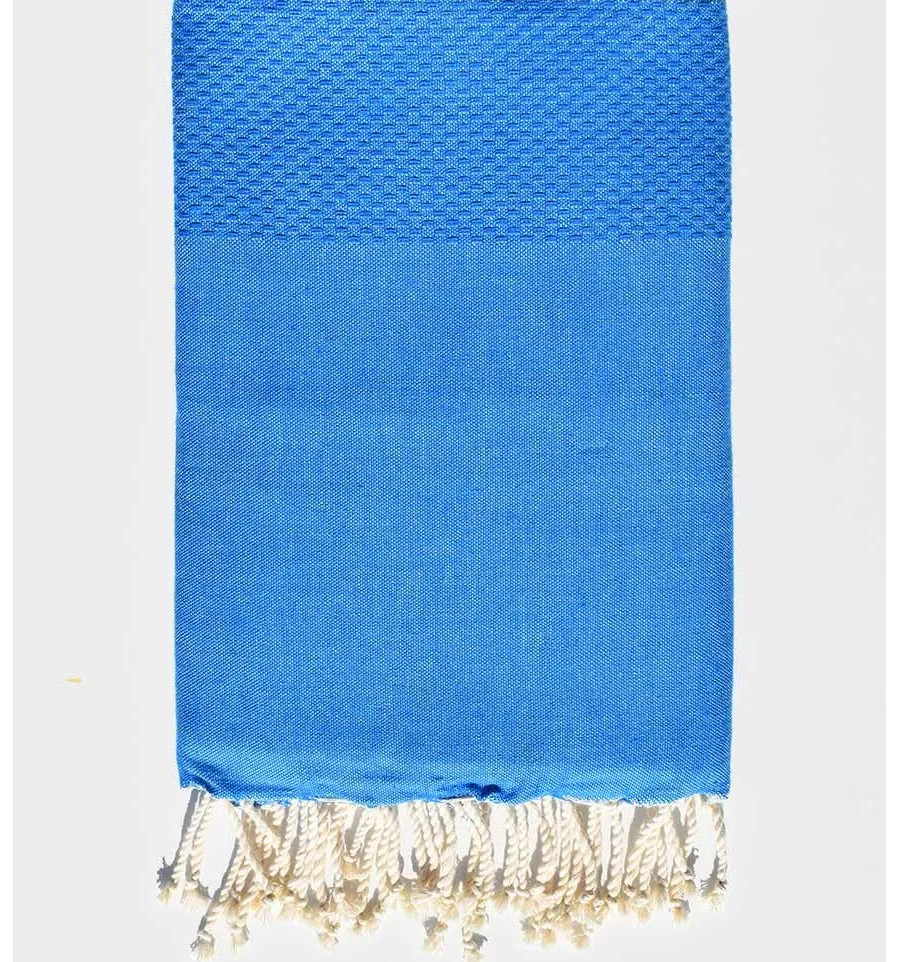 telo mare nido d'ape unita Denim chiaro Fouta Tunisia - 1