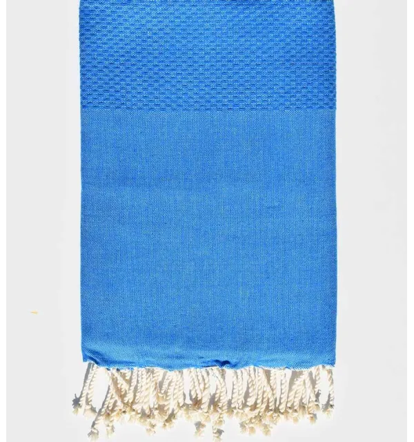 telo mare nido d'ape unita Denim chiaro Fouta Tunisia - 1