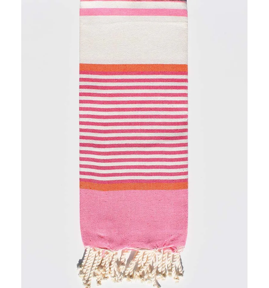 Mini fouta rosa e crema Fouta Tunisia - 1