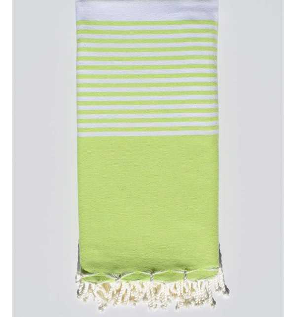 Grande fouta verde chiaro con strisce Fouta Tunisia - 1