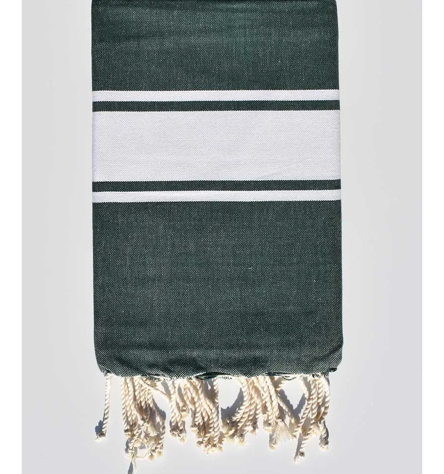 Fouta piatta verde scuro Fouta Tunisia - 1