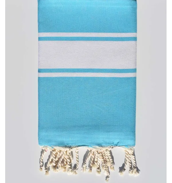 Fouta piatta blu celeste Fouta Tunisia - 2