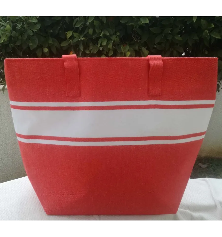 borsa da spiaggia rosso Fouta Tunisia - 4