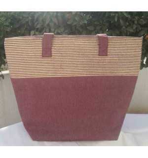 Borsa rossa bordeaux con lurex Fouta Tunisia - 2