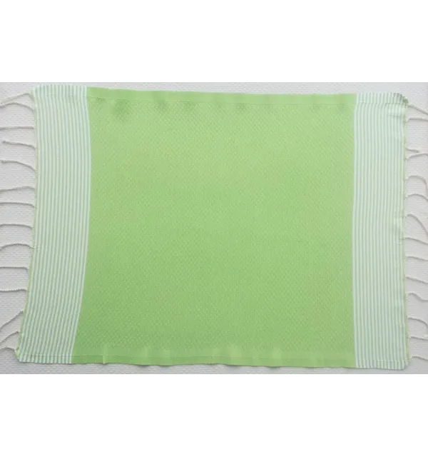 Set di 10 tovaglioli verde anice chiaro Fouta Tunisia - 1