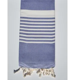 Telo mare arturo colore lavanda blu Fouta Tunisia - 1