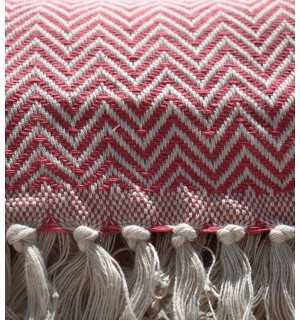 Plaid chevron rosa Fouta Tunisia - 1 2