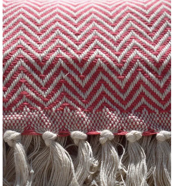 Plaid chevron rosa Fouta Tunisia - 2