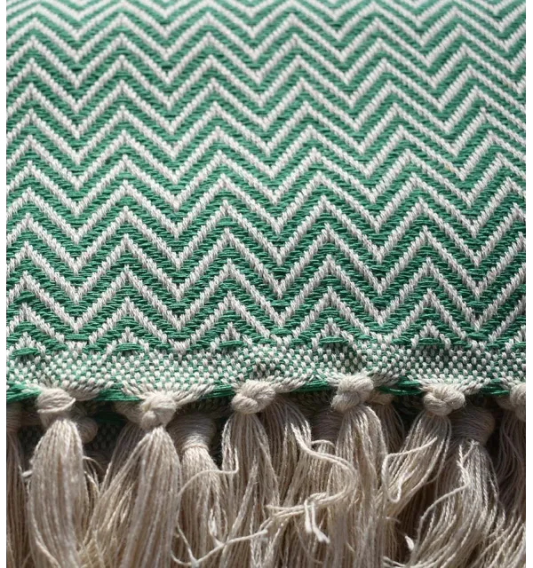 Plaid chevron verde Fouta Tunisia - 2