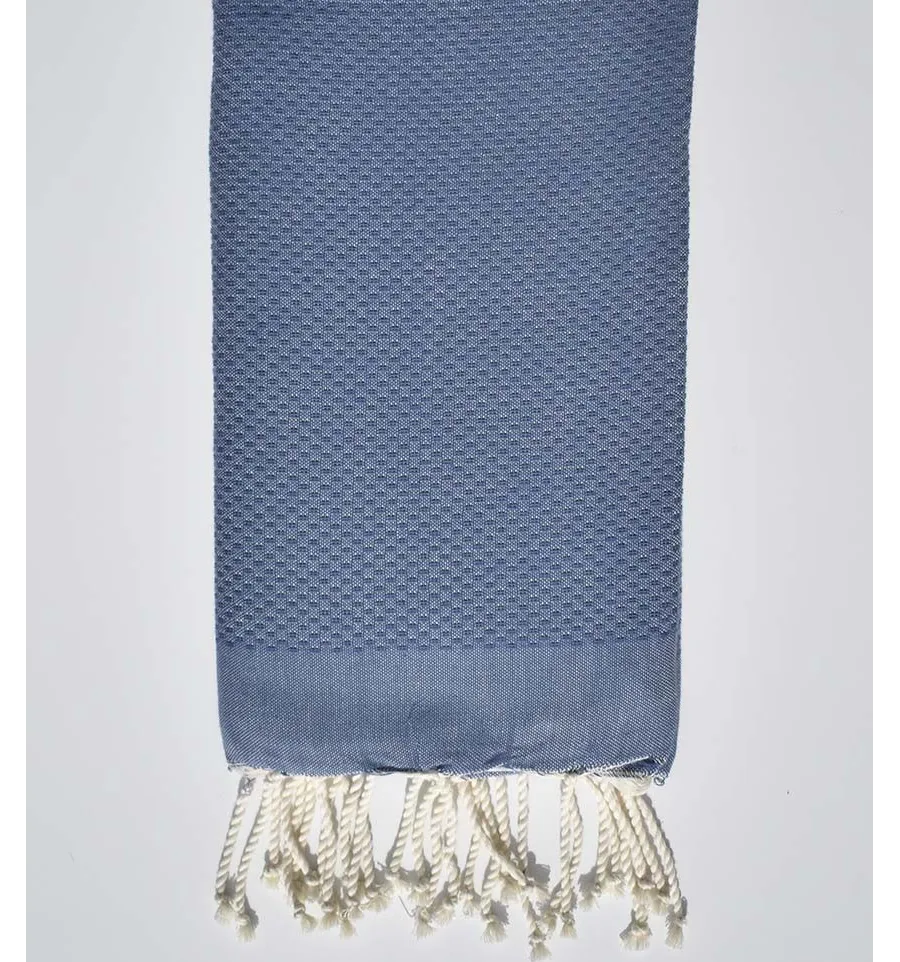 Telo mare unita denim blu Fouta Tunisia - 1