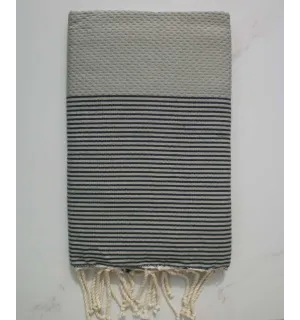 Fouta grigio righe grige anthracite 