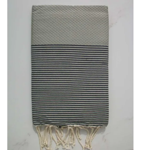 Fouta grigio righe grige anthracite 